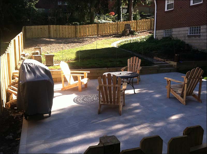 Wooden Fencen and new patio